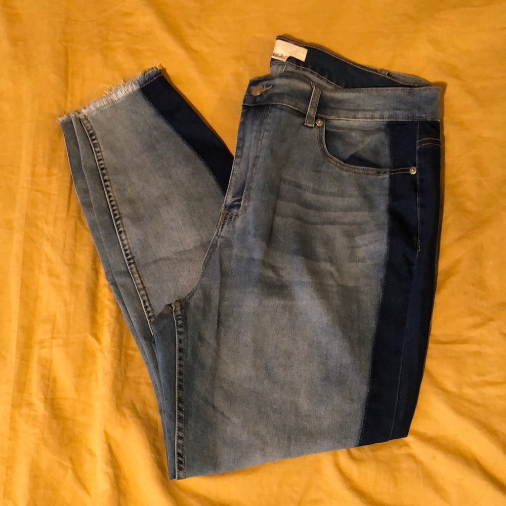 Forever21 + Two Tone Skinny Jeans